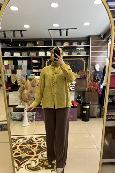HÜMEYRA BUTİK Chinese Knotted Shirt