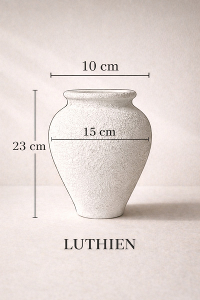 Luthien Büyük Boy Dokulu Küp Vazo