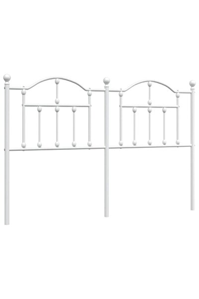 vidaxl Tăblie de pat de schimb metalică, alb, 150 cm