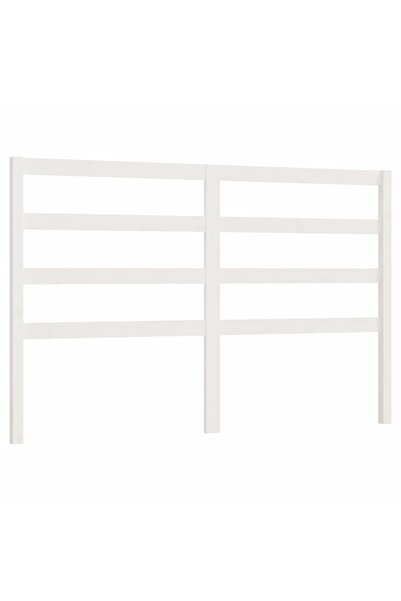 vidaxl Tăblie de pat, alb, 126x4x100 cm, lemn masiv de pin