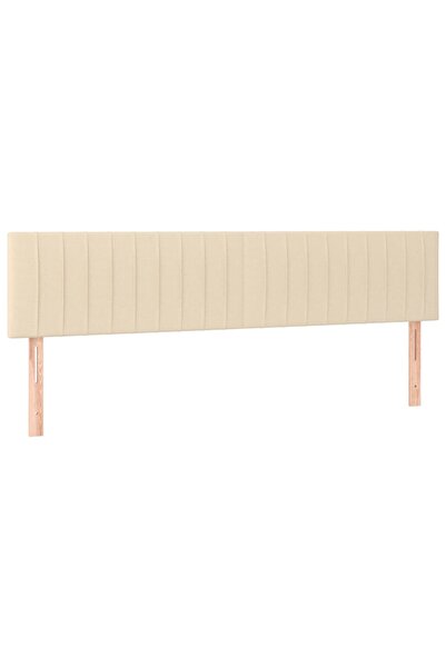 vidaxl Tăblii de pat, crem, 200x5x78/88 cm, textil