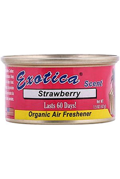 Exotica Strawberry Air Freshener Can, Long Lasting 60 Day Fragrance for Car H...