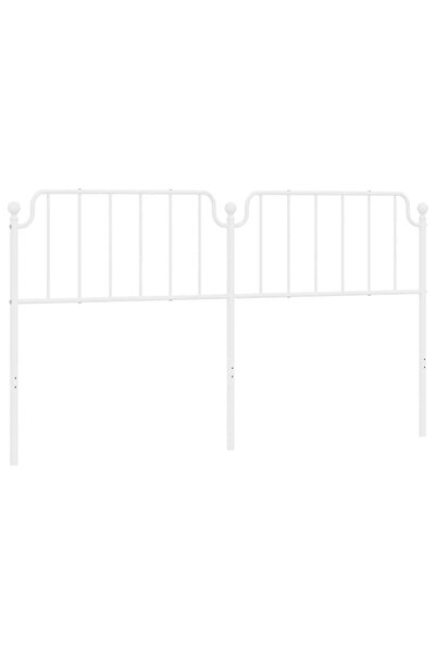 vidaxl Tăblie de pat de schimb metalică, alb, 180 cm