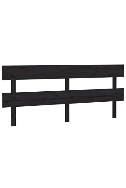 vidaxl Tăblie de pat, negru, 184x3x81 cm, lemn masiv de pin