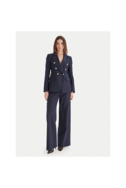MARYLEY Pantaloni de damă din material textil 25IB680/M17/43BL Bleumarin