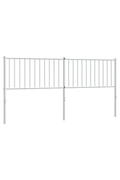 vidaxl Tăblie de pat de schimb metalică, alb, 180 cm