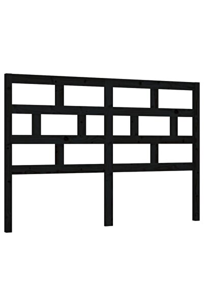 vidaxl Tăblie de pat, negru, 141x4x100 cm, lemn masiv de pin