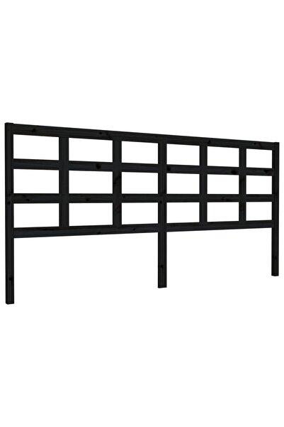 vidaxl Tăblie de pat, negru, 205,5x4x100 cm, lemn masiv de pin