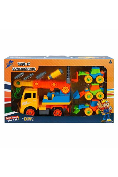 Zapp Toys Set 4 vehicule de constructie si accesorii, Zapp Toys, Macara
