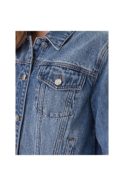 Guess Jeans Geacă de blugi pentru femei W6GN14D0971 Albastru