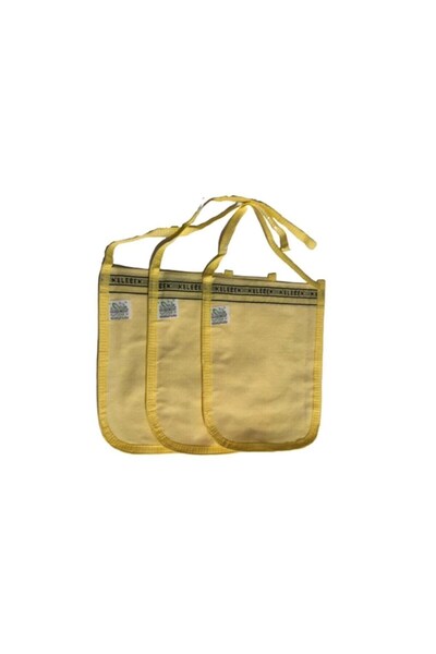 Kelebek Kese Thin Hammam and Bath Washcloth (Yellow) 3 Pieces