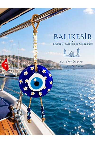 Novaly Store Balıkesir Yazılı Cam Nazar Boncuğu Duvar Süsü – El Yapımı Şehir ...
