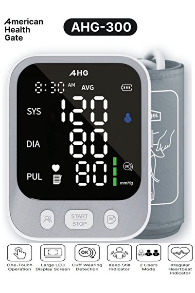 AHG Ahg-300 Advanced Blood Pressure Monitor with American Technology and Osci...