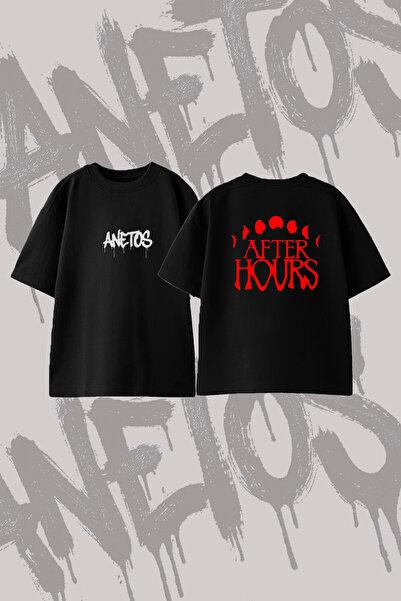 Anetos The Weeknd After Hours_5 Μπλουζάκι με στάμπα στην πλάτη, βαμβακερό, μα...