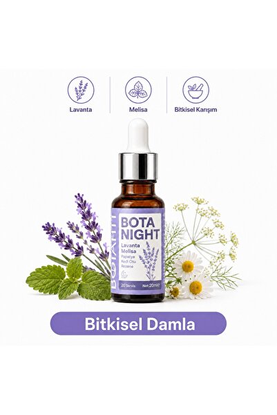 Botafitt BOTANIGHT Bitkisel Ekstre Damla 20 ml – Melisa, Papatya, Kedi Otu, L...
