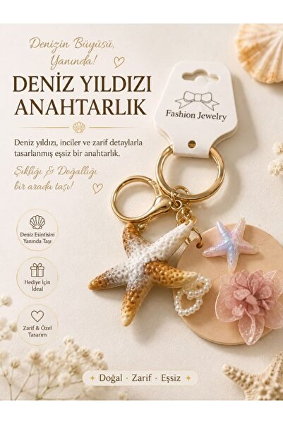 Tasarım Deniz Yıldızı Anahtarlık Aksesuar