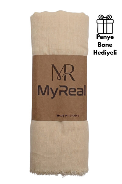 MyReal Bamboo Kraş Shawl - Non-Ironing Natural Texture (90X200 cm)