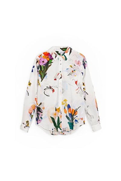 Desigual Cămașă de damă 26SWCW21 Albă