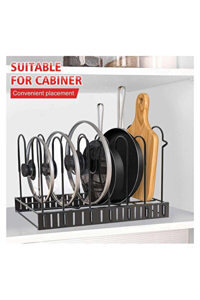 Eworld Pot Rack Organizer with 3 DIY Methods, 8 Tiers Adjustable Stand for Organising Pans and Cookware