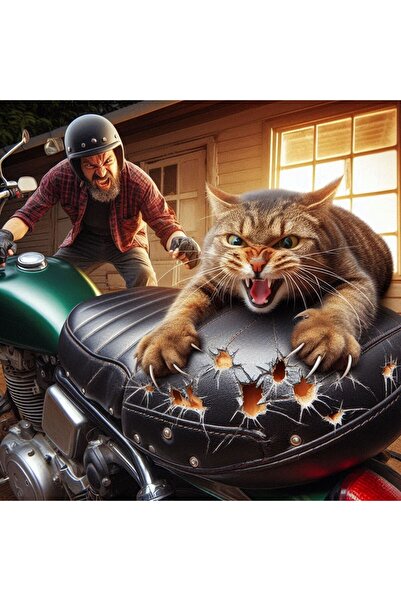 KAHVERENGİ MOTOSİKLET KEDİ MATI 10 ADET ARKADO