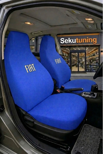 sekutuning Fiat Egea Mavi (Yeni Beyaz Logo) Araç Koltuk Kılıfı Koruyucu Penye...