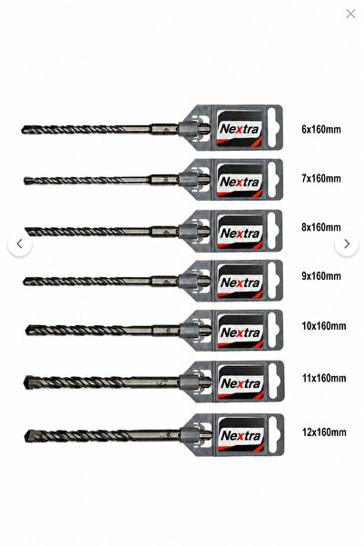NEXTRA SDS-Plus Matkap Ucu Seti | 7 Parça 6mm - 12mm | Kırıcı Delici Hilti Uy...