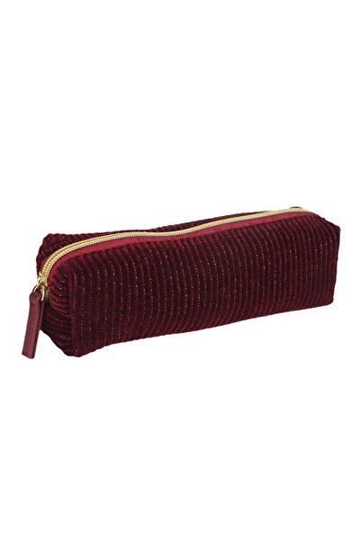 Jumbo Penar tubular din catifea Bordeaux 21 x 6 x 6 cm