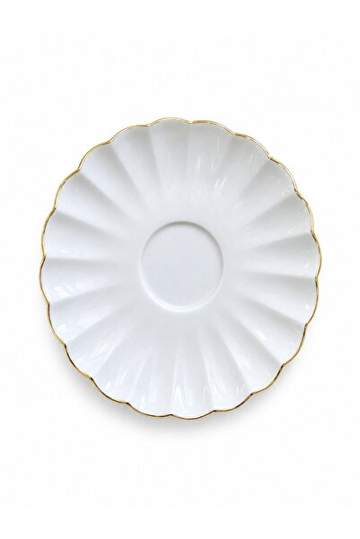 Kütahya Porselen Bone Luz Tea Plate 11.50cm Gold Gilded Single Piece