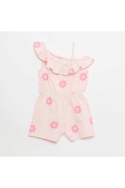KIABI Romper with Asymmetrical Neckline PINK