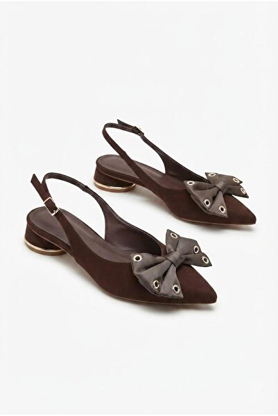 fort 129-2307 Satin Sequin Bow Detailed 2.5 cm Heel Height Women's Shoes