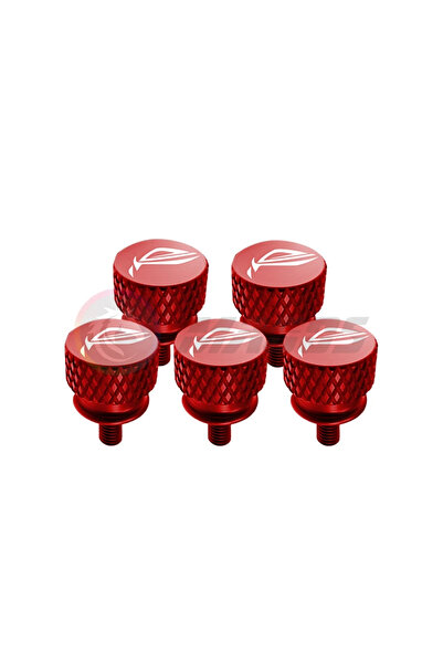 Choice10 Red-5Pcs Computer Case Cabinet M3.5 Screws Hand Tighten 6#-32x6 ROG ...