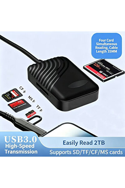 choice2 قارئ بطاقات ذكي USB 3.0 بأربعة فتحات 8 في 1، منفذ USB 3.0 نوع C، يدعم...