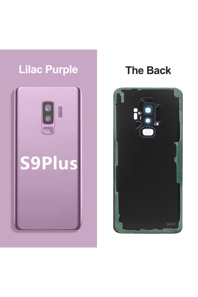 Choice9 غطاء خلفي زجاجي أرجواني لبطارية S9 Plus مع غطاء خلفي للهيكل وعدسة الك...