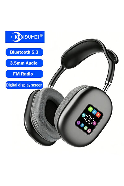 Choice kebidumei Black KEBIDUMEI Bluetooth 5.3 Headphones with Color Screen A...