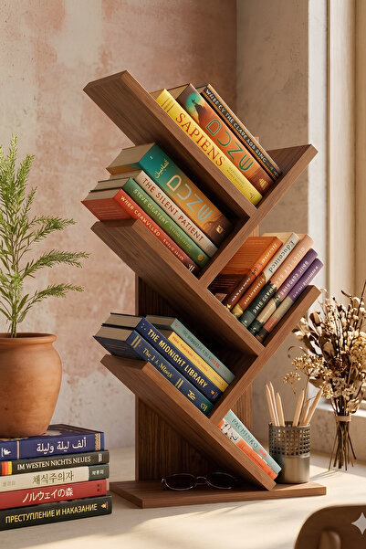 ibrahim suleiman al saqami Modern Tree Bookshelf | 100 × 40 cm Polywood Bookc...