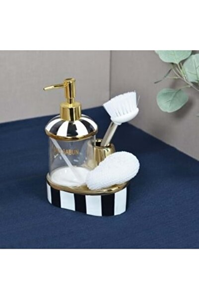 Paçi Konak Shopping 900227-Sivi Soap Dispenser Sponge.Brush Glass