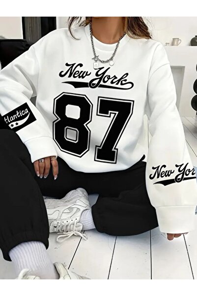 classy moda Unisex Front Graphic Printed 3-Thread Combed Cotton Sweatshirt