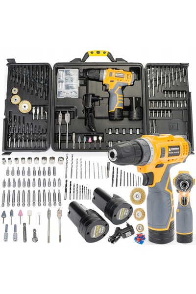 POWERGOLD Mașină de găurit și înșurubat, 2 acumulatori Li-Ion 1,5 Ah 14,4 V, ...
