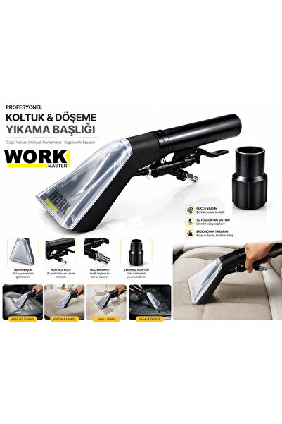 WORKMASTER Tetikli Şeffaf Koltuk Yıkama Başlığı Tüm Sanayi Tipi Koltuk Yıkama...