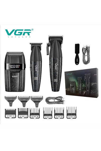 VGR -V-640 S3 Profesyonel Kablosuz Saç ve Sakal Kesme Makinesi – 3 in 1 Tıraş...