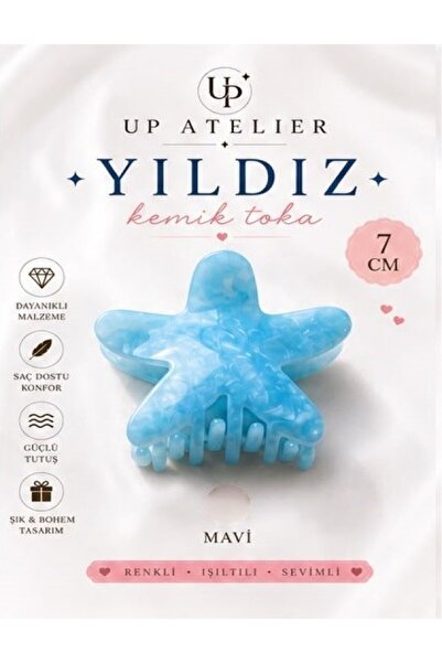 Up Atelier Silvery Blue Star Bone Buckle 7cm
