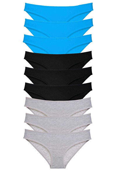 mtm My The Mall Clothing 9 Pieces Super Eco Set Lycra Women's Slip Panties Bl...