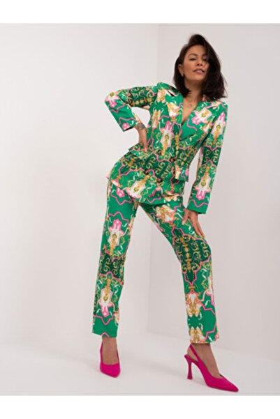 Italy Moda Compleu Dama, ITALY MODA, Poliester, Maneca lunga, Verde, model DH...