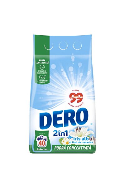 Dero Автоматичен 3 кг 2в1 Ирис Уайт 40 изпирания