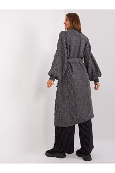 BADU Cardigan Dama, BADU, Acril, Maneca lunga, Gri inchis, model BA-SW-8020-1...