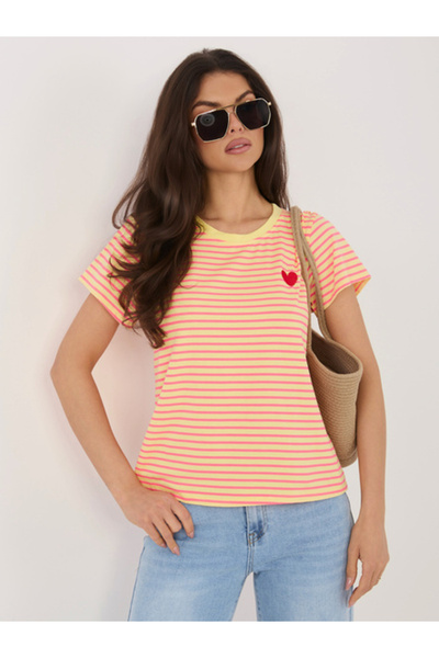 Italy Moda Тениска, ИТАЛИАНСКА МОДА, Памук, Къс ръкав, Жълт, модел IT-TS-2239...
