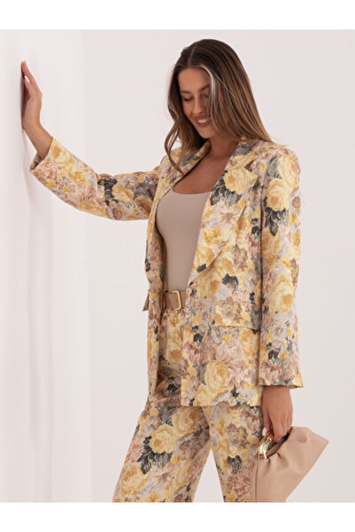 rue parıs Sacou Dama, RUE PARIS, Poliester, Maneca lunga, Galben, model IT-MA...