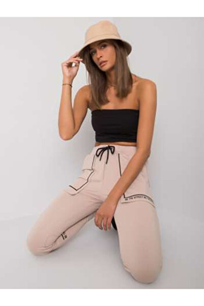 Relevance Pantaloni Trening Dama Lunga, Conica, RELEVANCE, Bej Casual Model R...