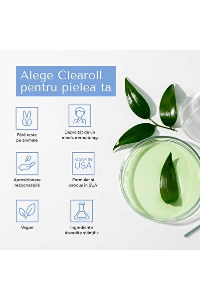 CLEAROLL Crema pentru conturul ochilor Clearoll®, Anti Cearcane, Anti Pungi, Hidratare Intensiva, efect de umplere si de netezire, Formula Dermatologica, Made in USA, 28.6g
