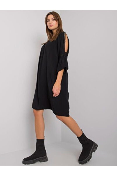 Och Bella Γυναικείο Φόρεμα, Och Bella, Βισκόζη, Φόρεμα Oversized, Μαύρο, μοντ...